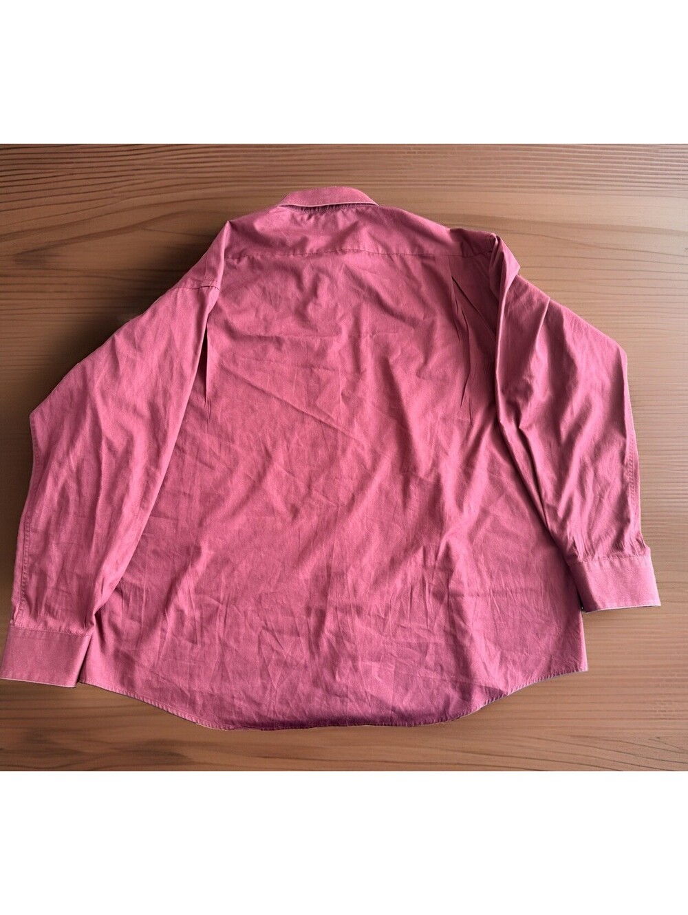 Croft & Barrow XL 17.5-18/36 Red Wrinkle Free Long Sleeve Dress Shirt - Picture 6 of 6